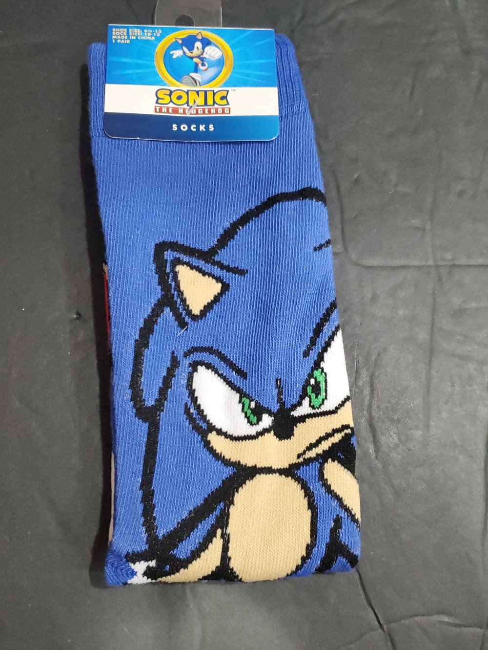 Sonic the Hedgehog blue printed socks brand new 1pair